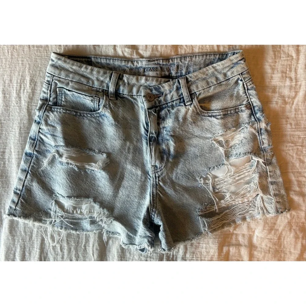 American Eagle Curvy Mom Denim Shorts 8